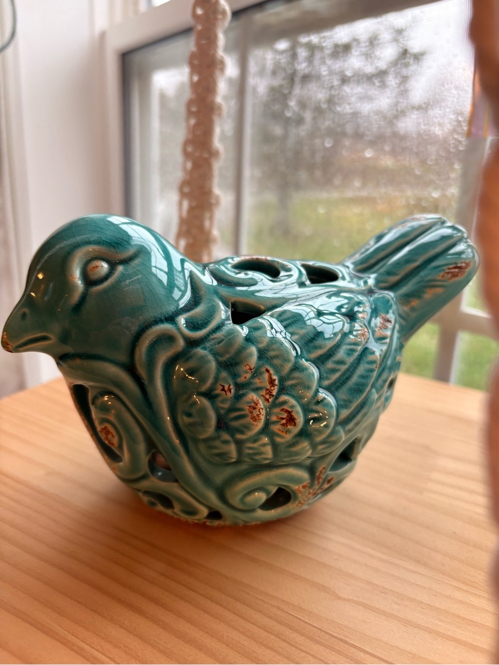 AbbottTeal Bird Candle Holder - Decorative Home Accent. Comes with 12 candles.